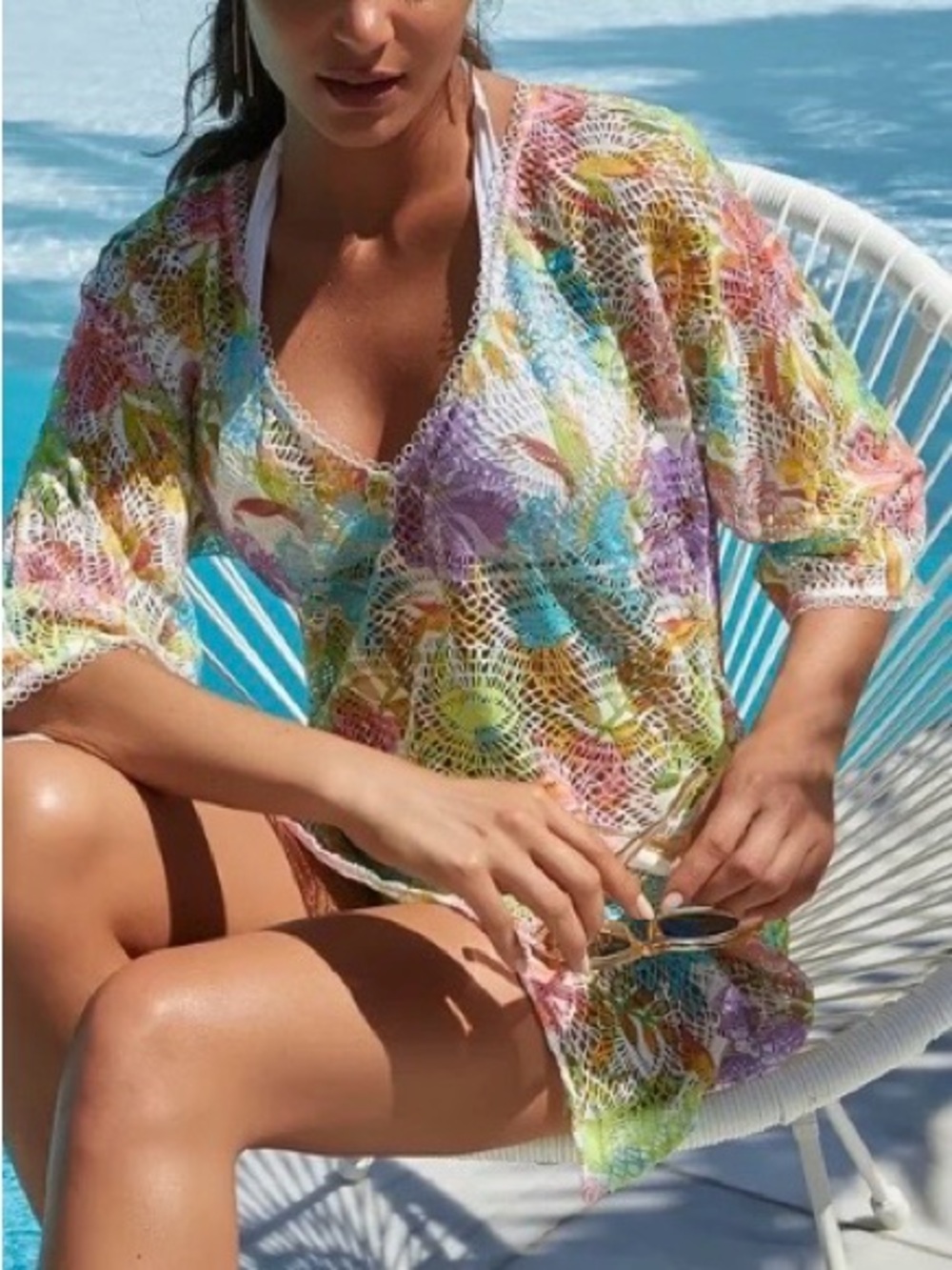 Lise Charmel Crotchet Beach Cover Up from the Classe Nautique Collection New XL